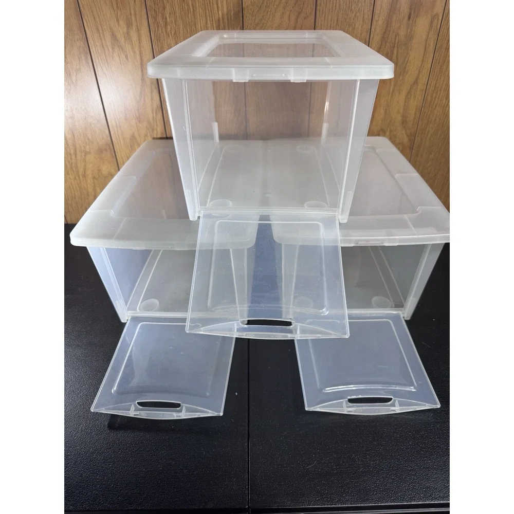 Rubbermaid  All-Access Tote with Lids - Clear - Pack of 3‎